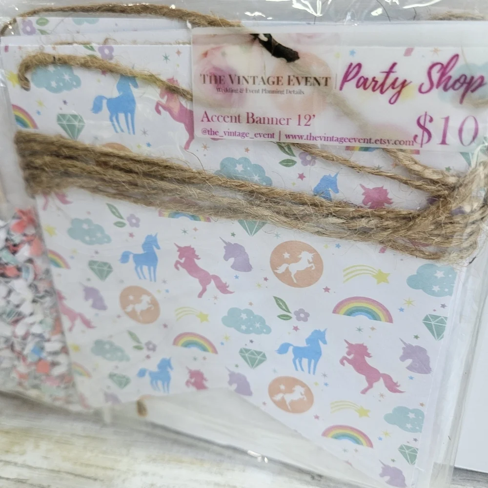 Pastel Party Decorations Set with Confetti and Floral Patterns
